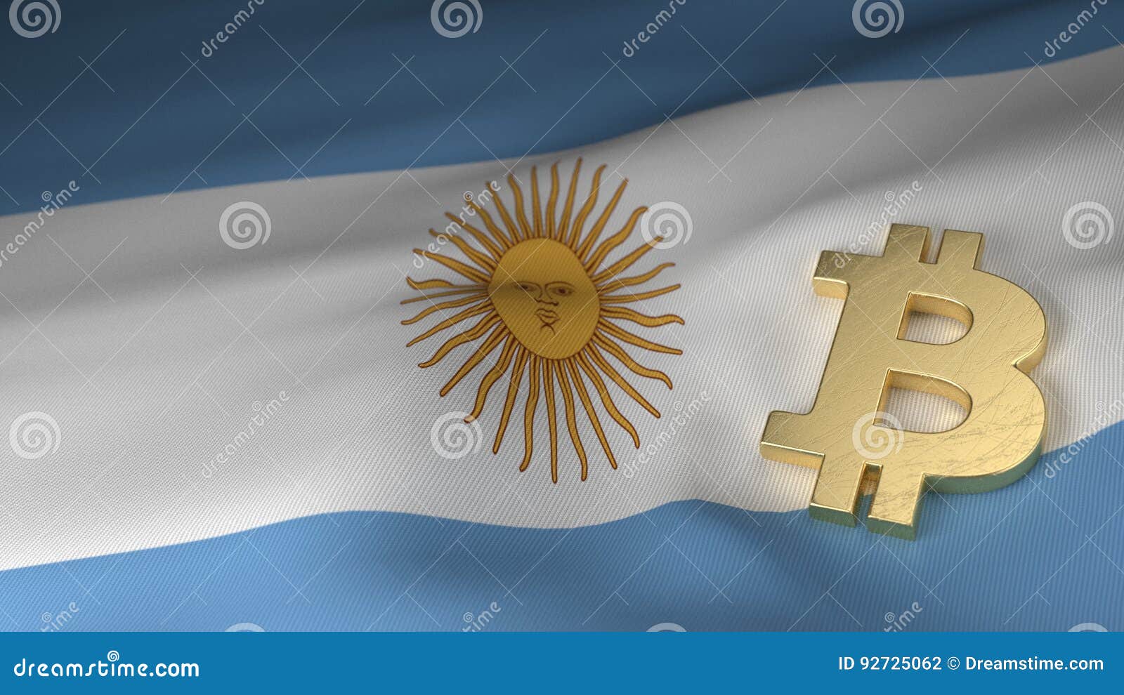 Bitcoin Currency Symbol on Flag of Argentina Stock Illustration -  Illustration of banking, chain: 92725062