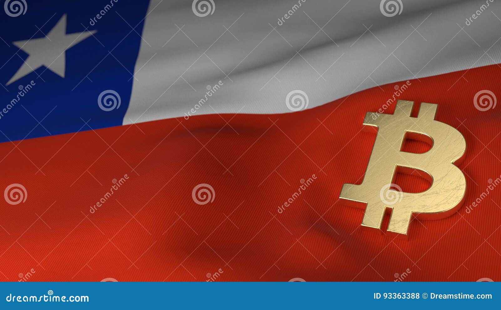 Bitcoin Currency Symbol on Flag of Chile Stock Illustration - Illustration  of digital, background: 93363388