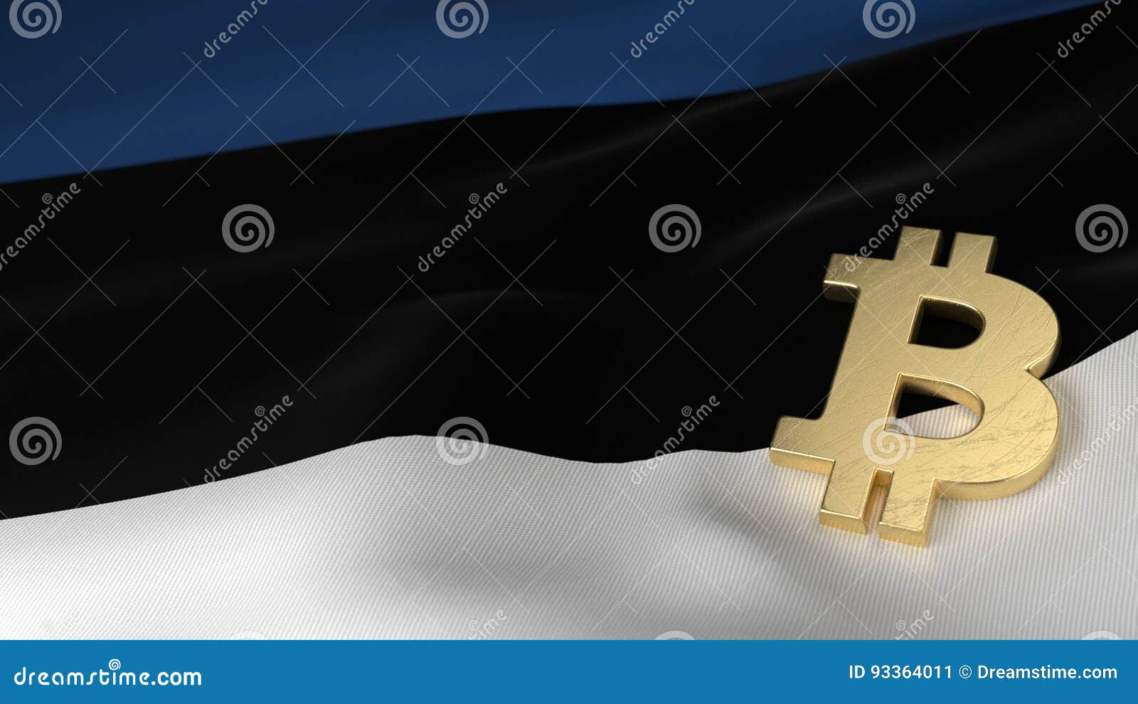 Bitcoin Currency Symbol on Flag of Estonia Stock Illustration -  Illustration of cryptocurrency, financial: 93364011