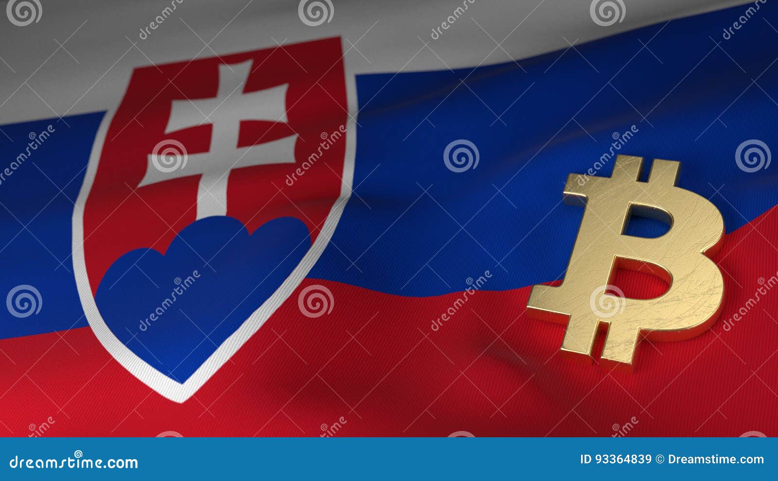 Bitcoin Currency Symbol on Flag of Slovakia Stock Image - Image of crypto,  bitcoin: 93364839