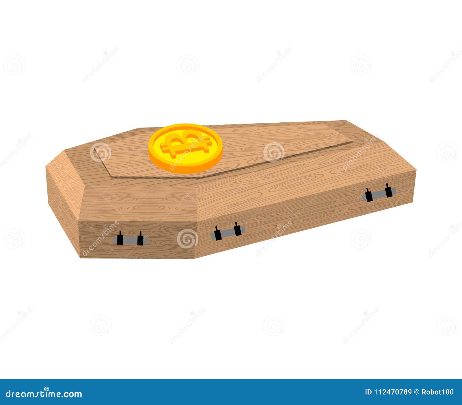 Bitcoin Dans Un Cercueil. Chute De La Cryptomonnaie. Les Cotations Des  Devises Sont Illustration de Vecteur - Illustration du bancaire, dessin:  112470789