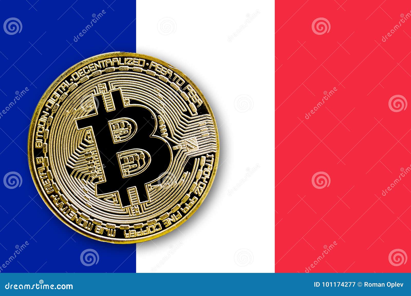 Bitcoin De La Moneda En La Bandera De Francia Stock de ilustración -  Ilustración de internet, pago: 101174277