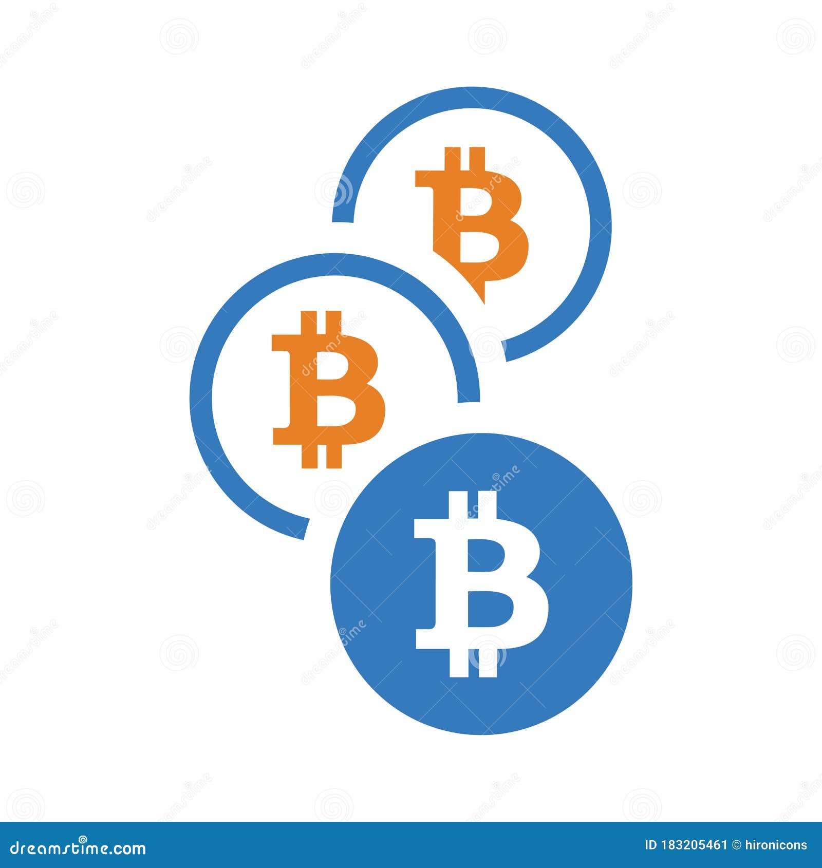 Bitcoin Digital Currency, Chain Icon, Cryptocurrency Stock Vector -  Illustration of vector, virtual: 183205461