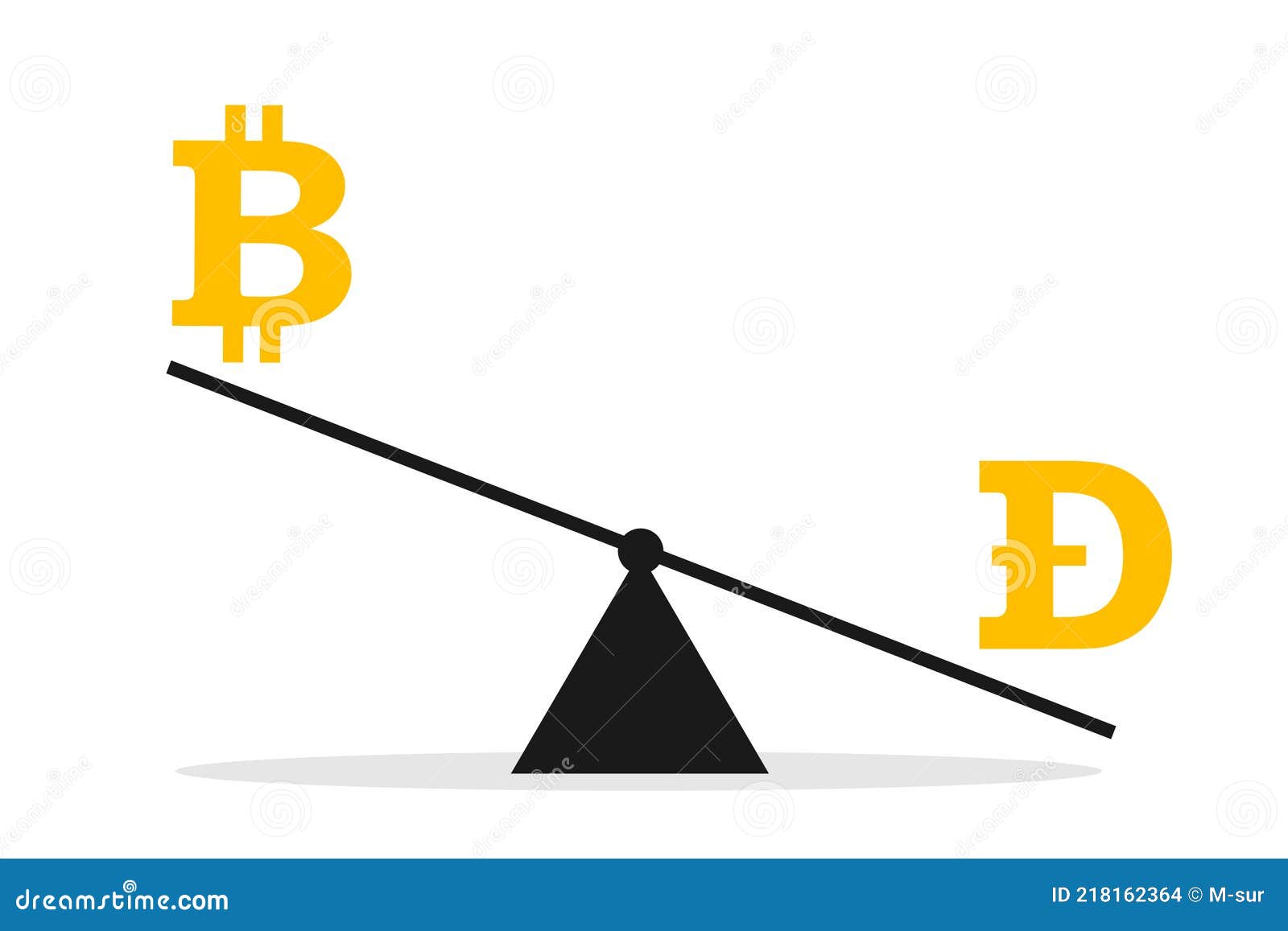 Bitcoin And Dogecoin Are Compared On Weight And Scale ...