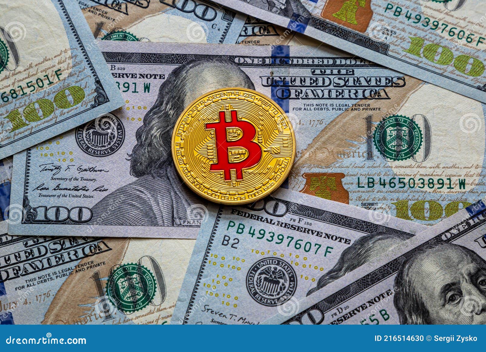 Bitcoin and Dollars. the World`s Digital Currency Stock Photo Image of virtual,