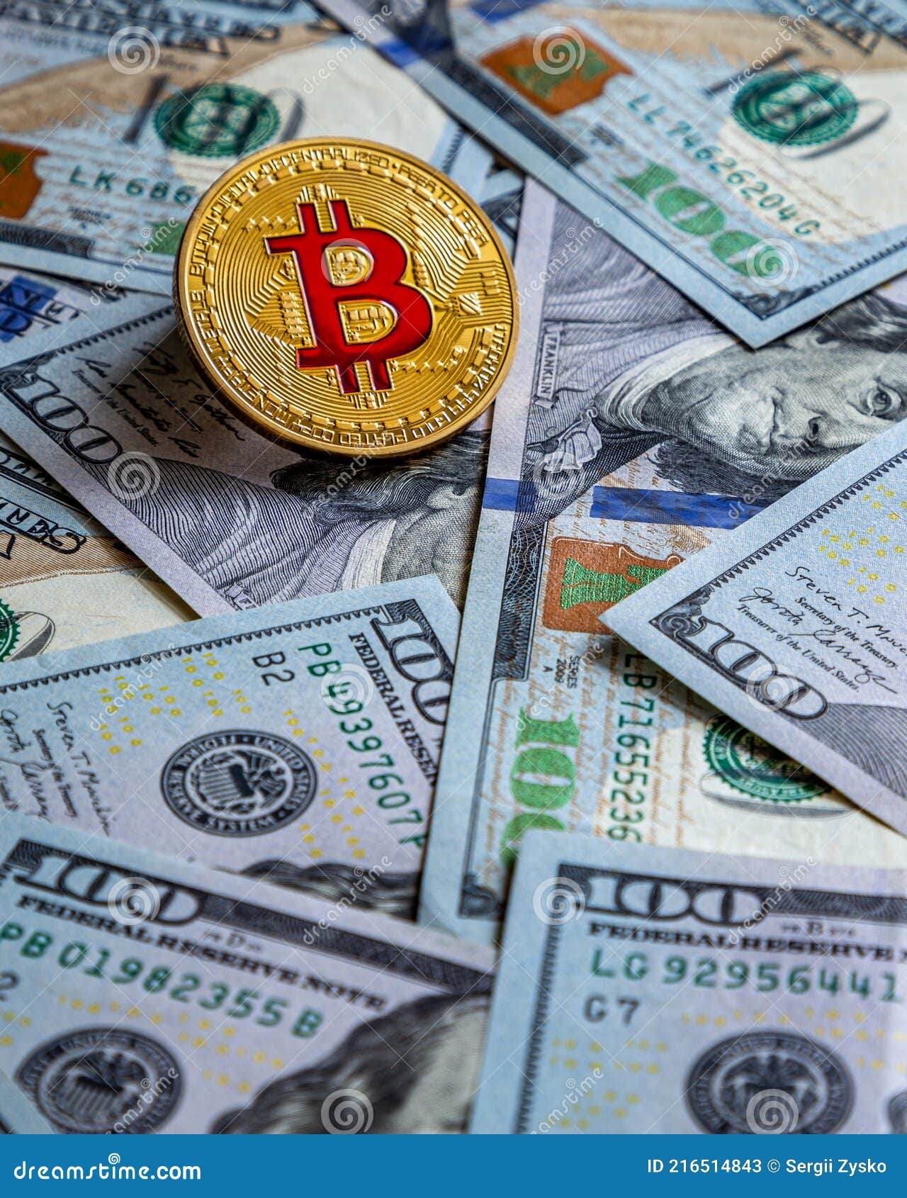 Bitcoin and Dollars. the World`s Digital Currency Stock Image Image of digital, mining 216514843