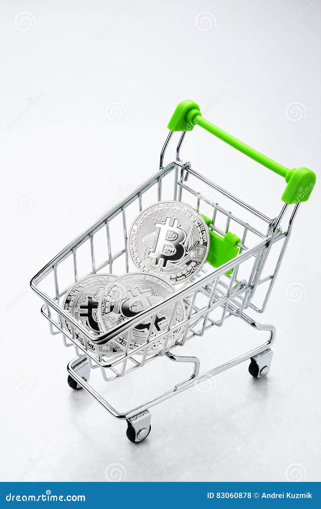 Bitcoin En El Carro De La Compra Foto de archivo - Imagen de plata, pago:  83060878