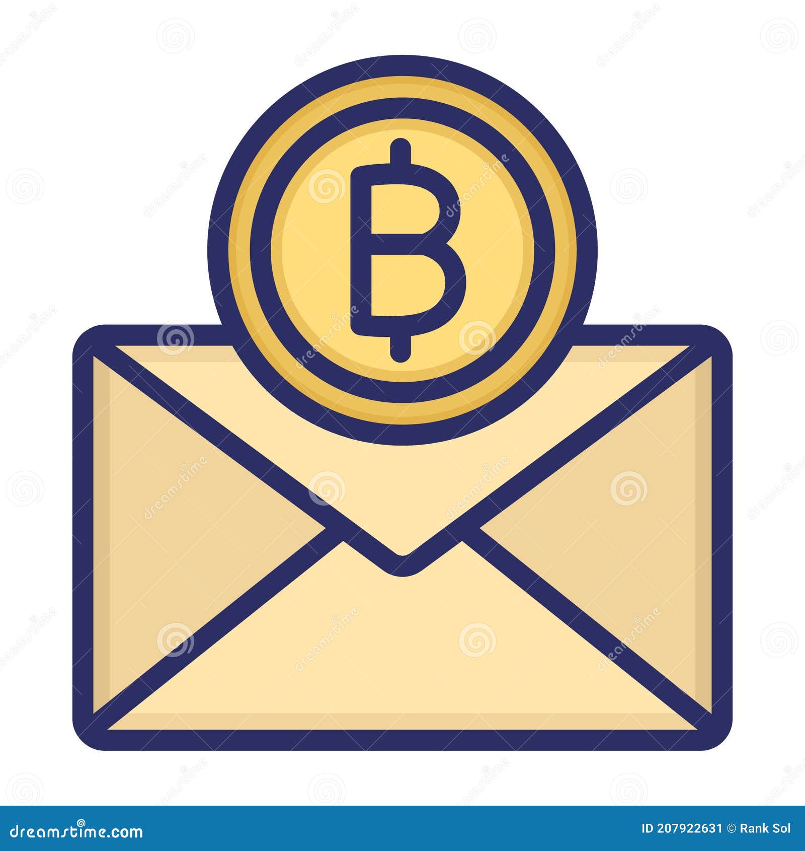 Bitcoin Mail Illustrations & Vectors