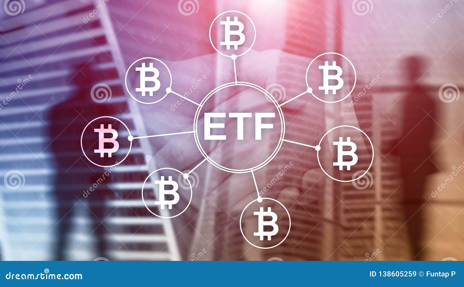 Bitcoin ETF Cryptocurrency Trading And Investment Concept ...