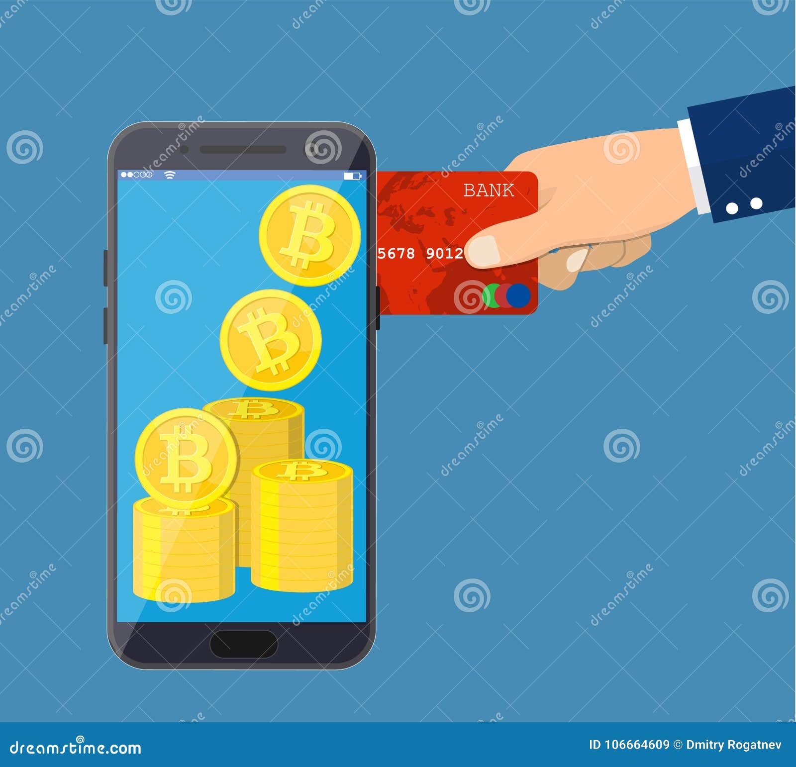 Bitcoin exchange concept. stock vector. Illustration of ...