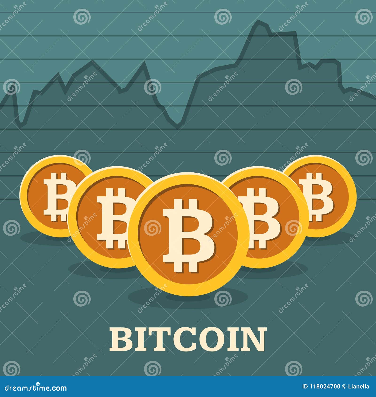 Bitcoin Exchange Rate Chart Stock Vector - Illustration of ...