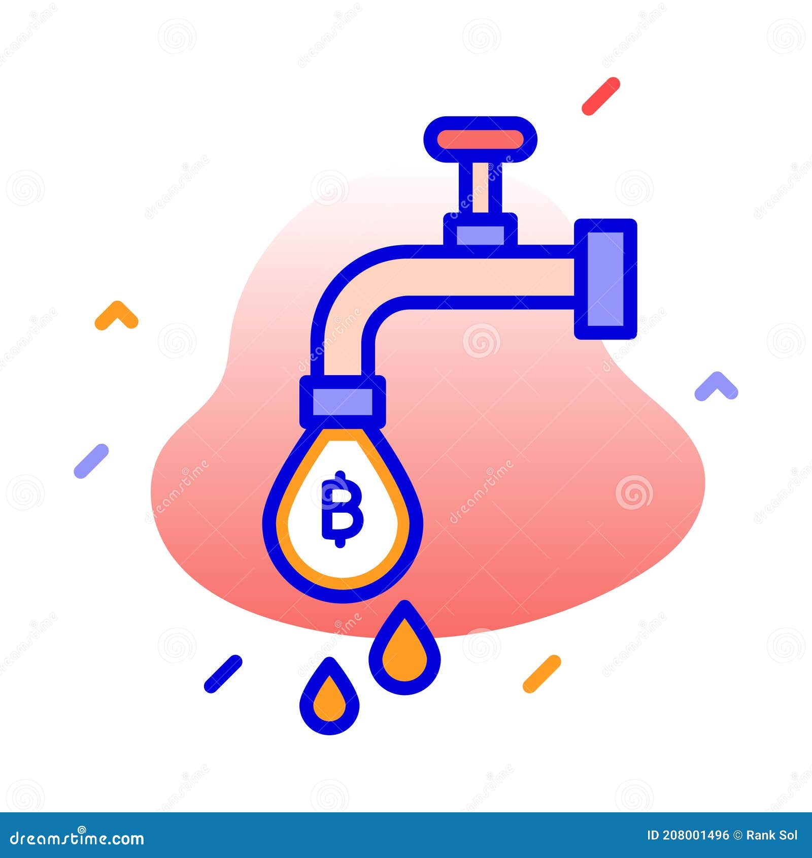 Bitcoin Faucet, Bitcoin Flow, Bitcoin Tap, Tap, Fully Editable Vector Icons  Stock Vector - Illustration of editable, vector: 208001496