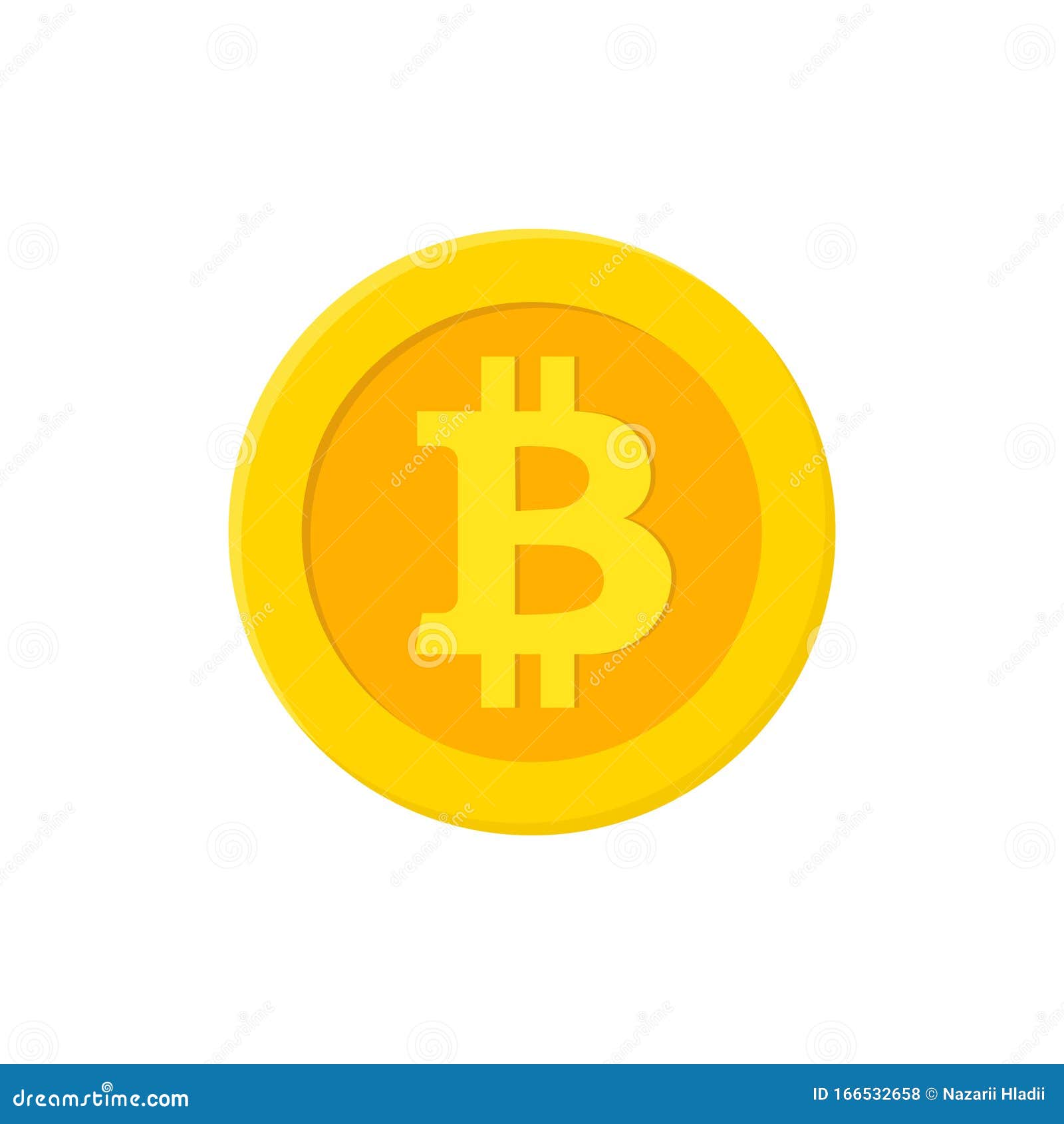 Bitcoin Flat Icon. Crypto Currency Bit Coin. Vector ...