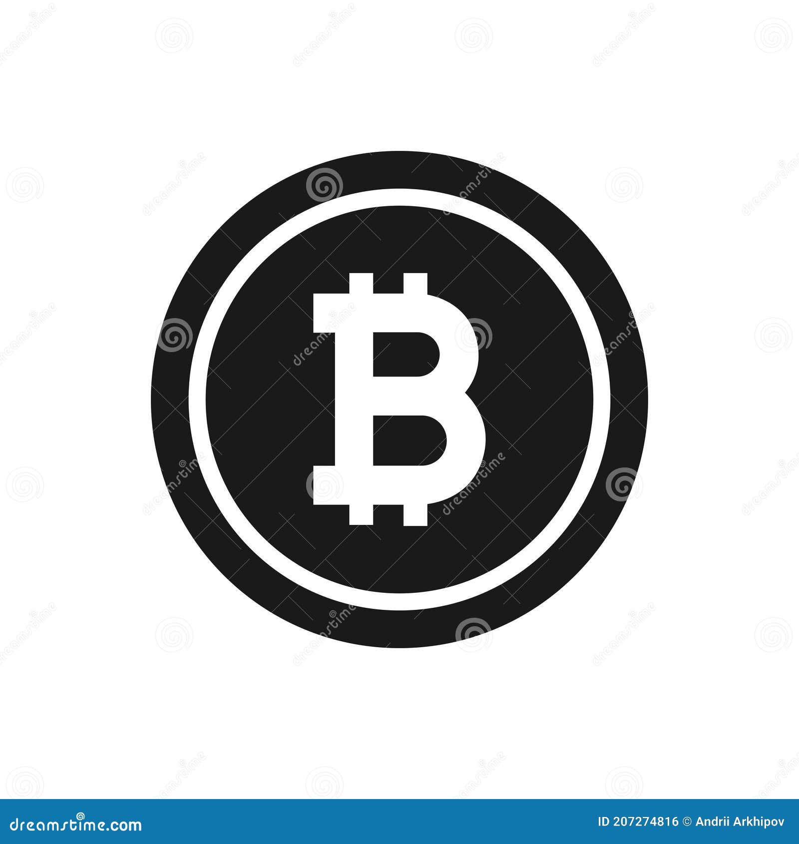 Bitcoin Flat Vector Icon. Crypto Currency Coin. Cryptocurrency Emblem Stock  Vector - Illustration of international, decentralized: 207274816