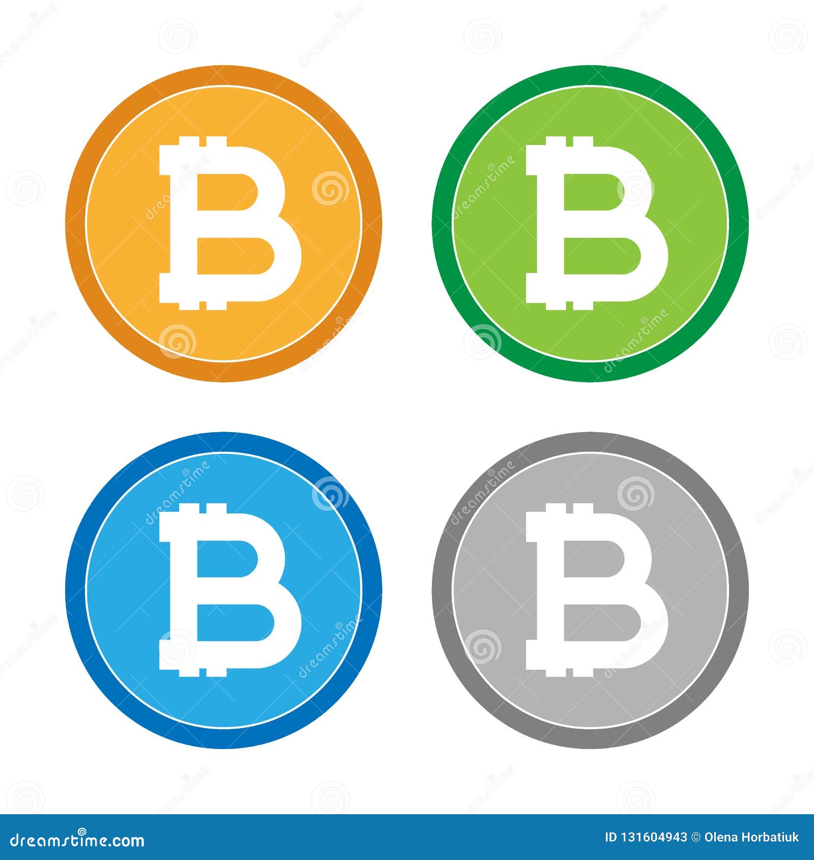 Bitcoin Flat Vector Icon. Worldwide Crypto Currency Symbol ...