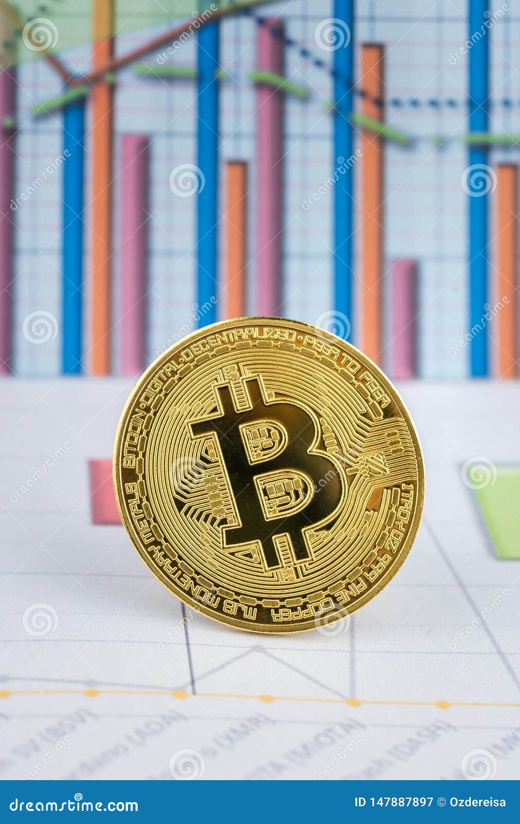 Bitcoin Gold Coin Cryptocurrency Physical Coin Stock Image ...