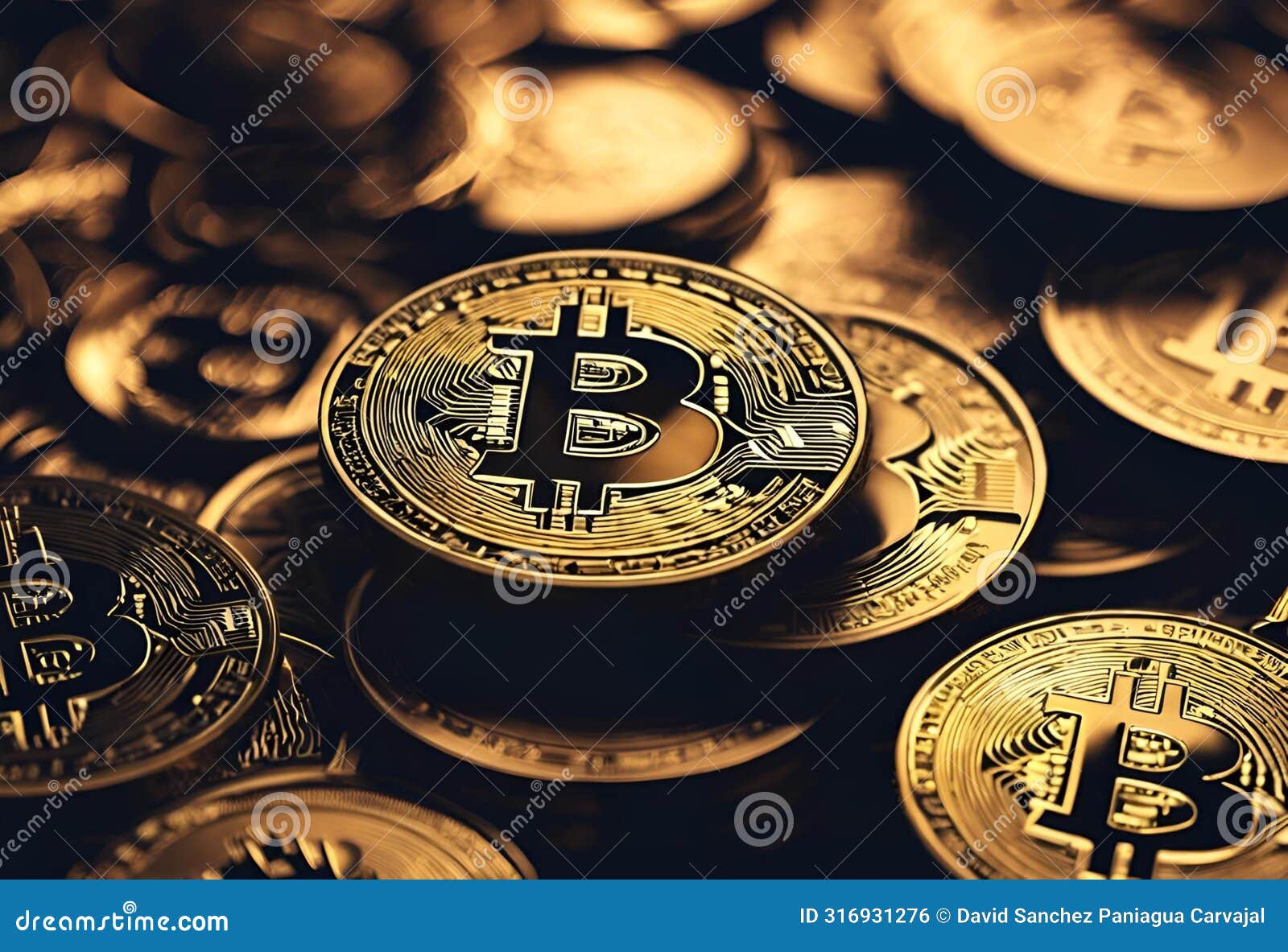 Bitcoin Gold Coin and Defocused Chart Background. Virtual Cryptocurrency  Concept Stock Illustration - Illustration of golden, symbol: 316931276