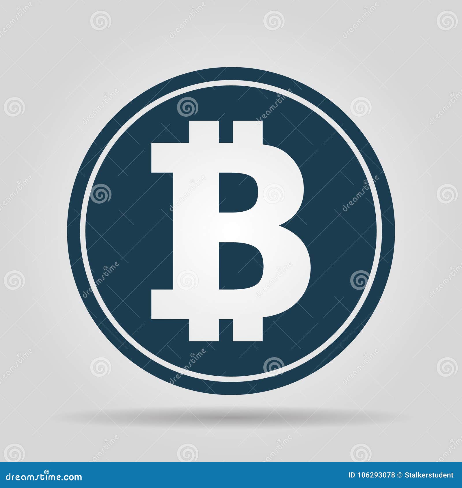 Bitcoin icon, coin logo. Crypto currency symbol silhouette. E-commerce  concept
