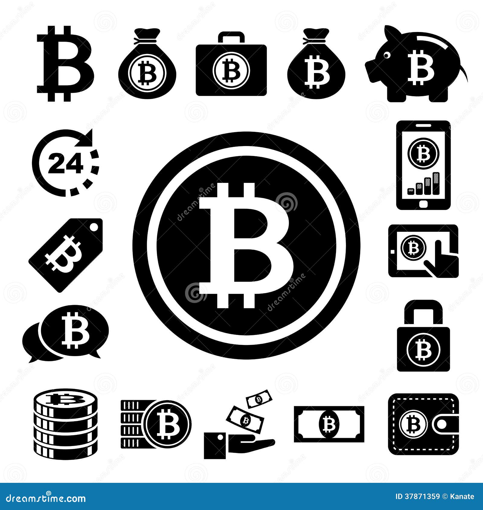 bitcoin icons set
