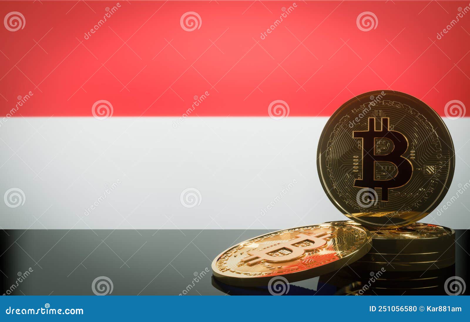 Bitcoin in Indonesia, Crisis Bitcoin and Crypto , Coins Bitcoin and Flag  Indonesia, 3D Work and 3D Image Stock Photo - Image of concept, investment:  251056580