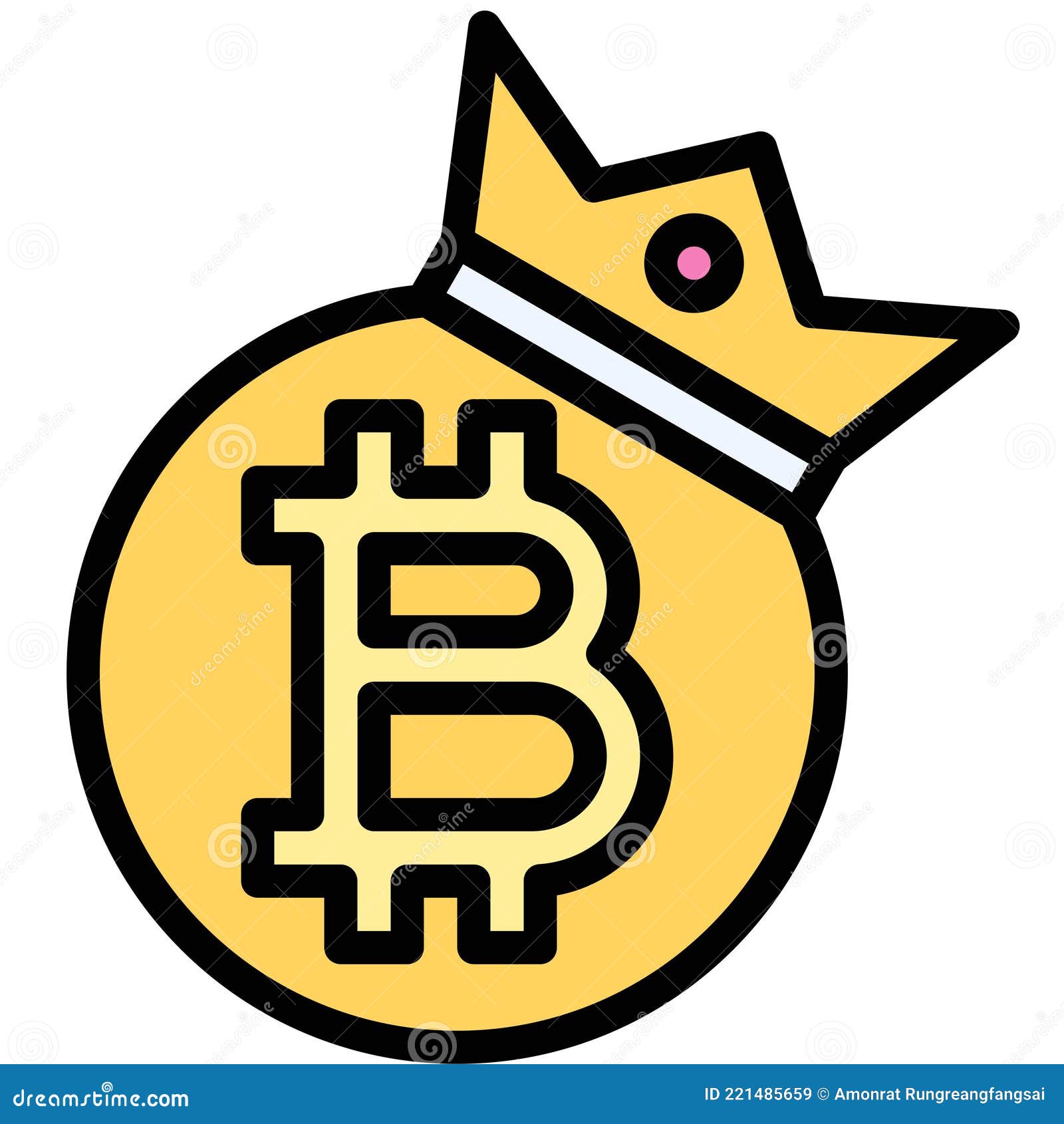 Bitcoin is King Icon, Cryptocurrency Related Vector Stock Vector -  Illustration of blockchain, decentralized: 221485659