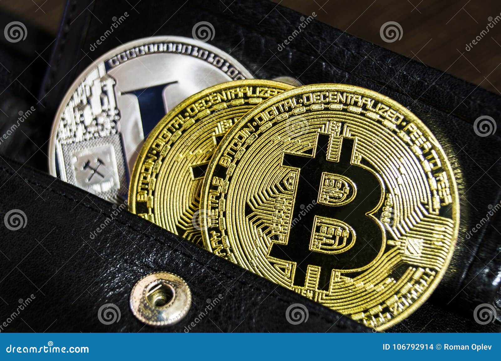 Bitcoin and Litecoin is a Modern Way of Exchange and this Crypto Currency  Stock Photo - Image of growth, internet: 106792914