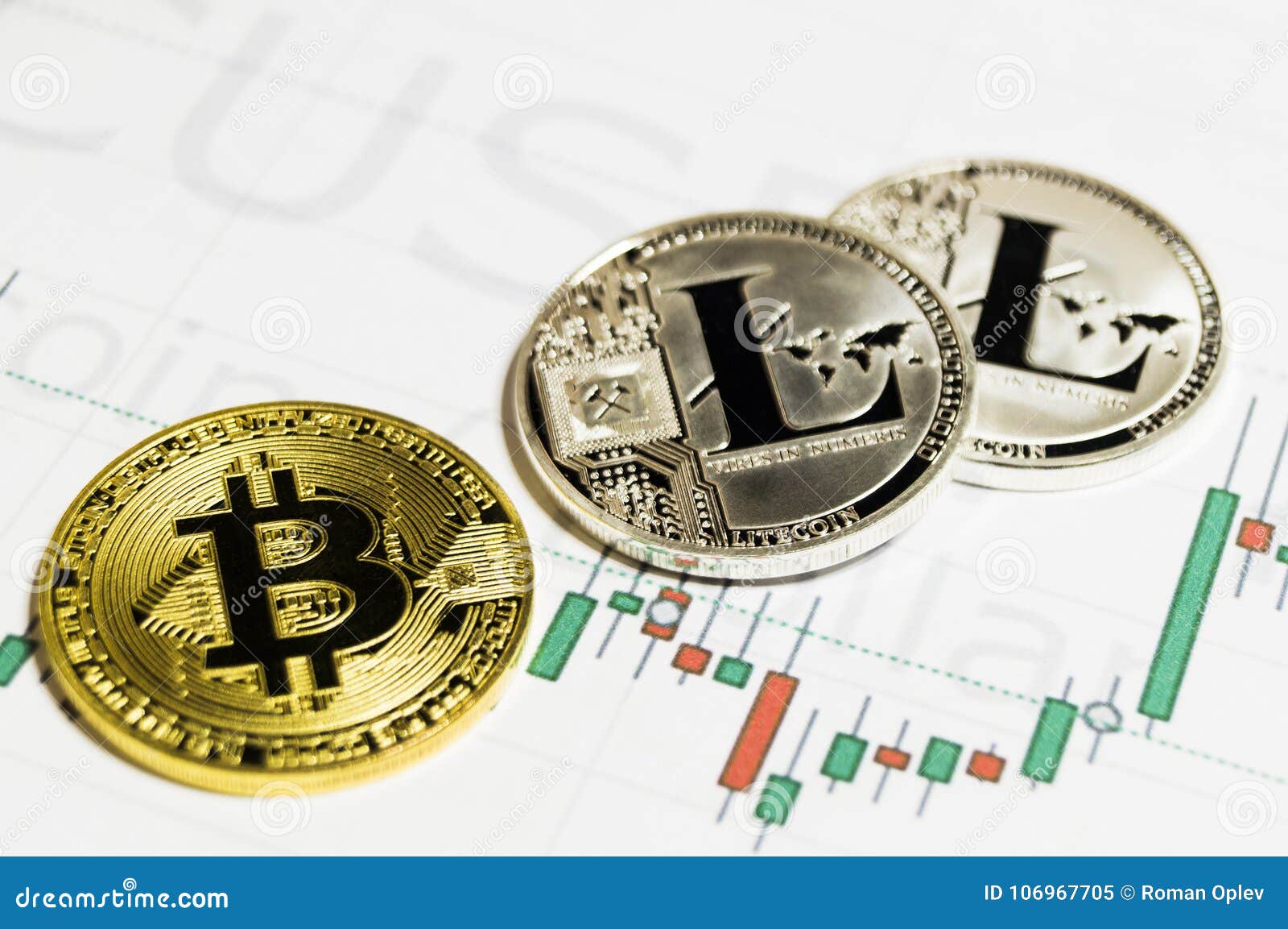 Bitcoin and Litecoin is a Modern Way of Exchange and this Crypto Currency  Stock Image - Image of payment, investment: 106967705