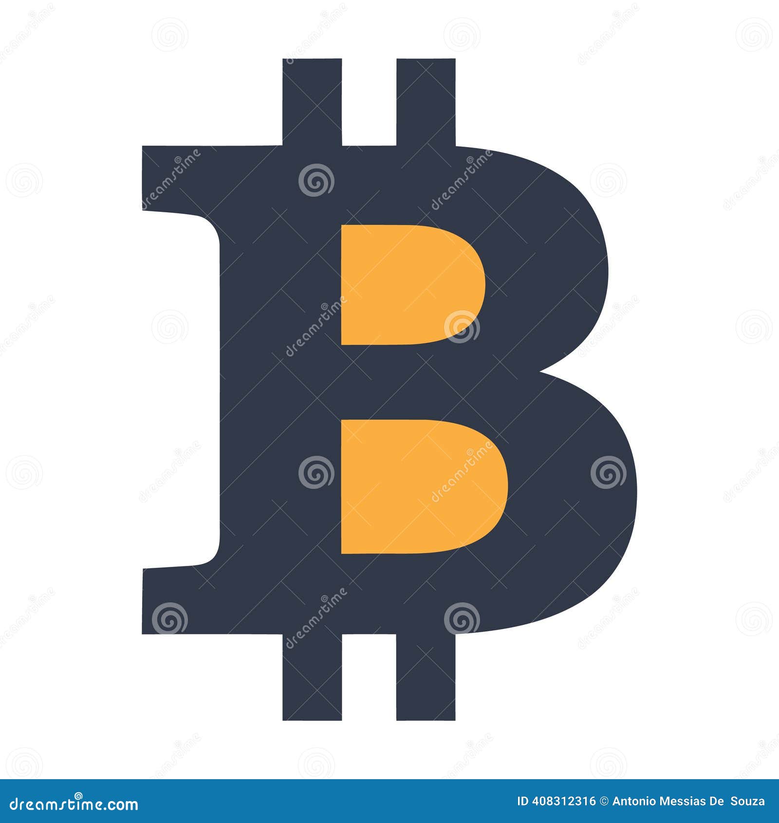 Bitcoin Logo Symbol - Cryptocurrency Icon Stock Vector - Illustration of  internet, network: 408312316
