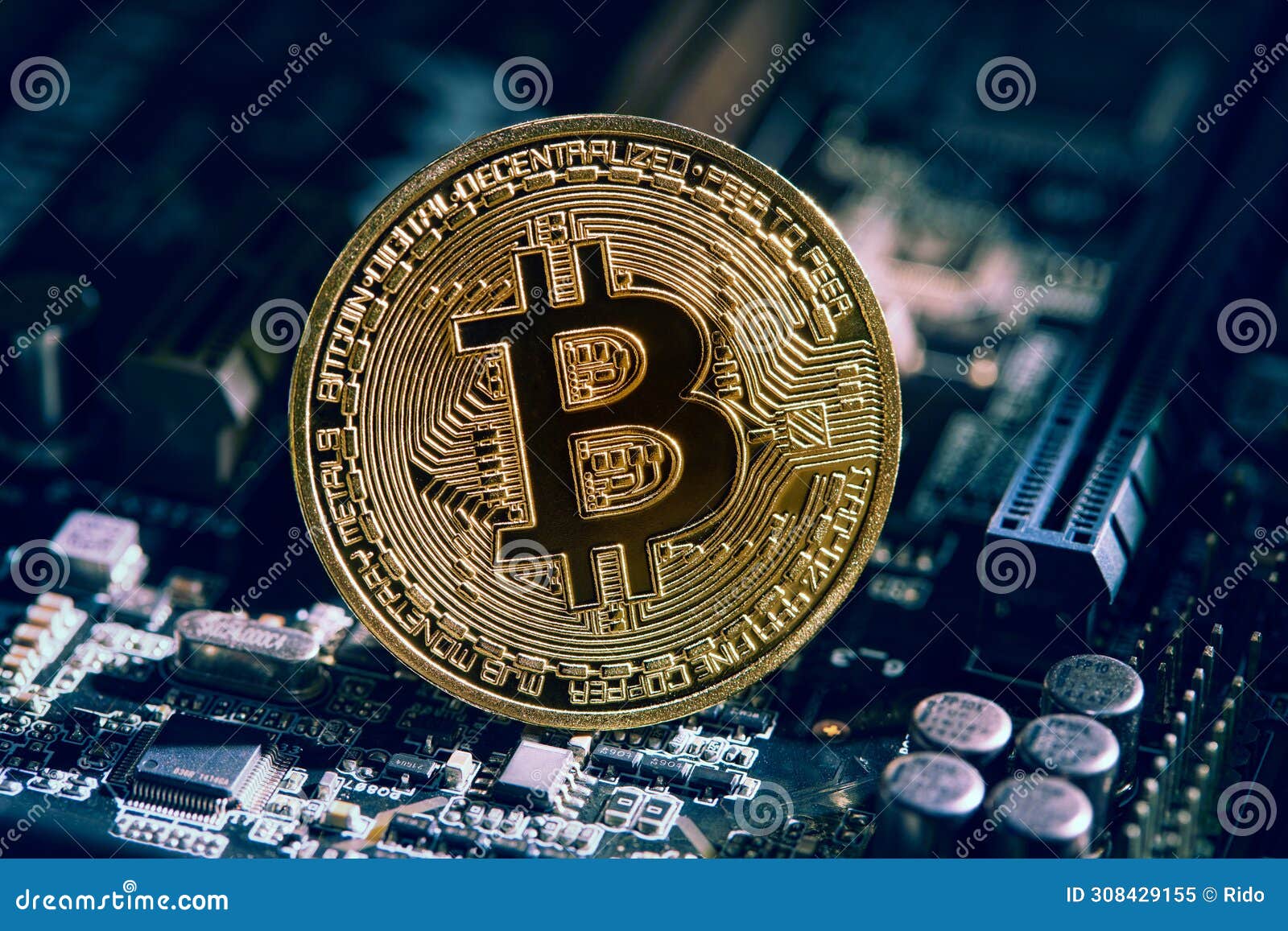 Bitcoin Mining and Cryptography Concept Stock Image - Image of block,  mining: 308429155