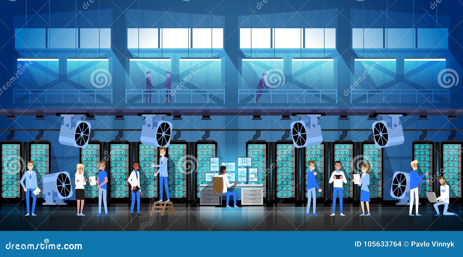 Bitcoin Mining Farm In Data Center Room Hosting Serve Digital Crypto - 