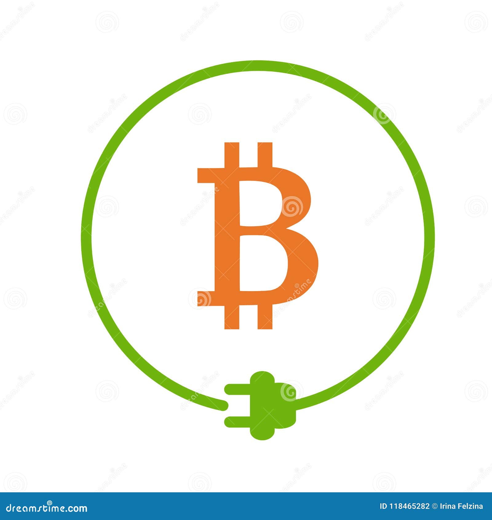Bitcoin mining icon stock vector. Illustration of profit - 118465282