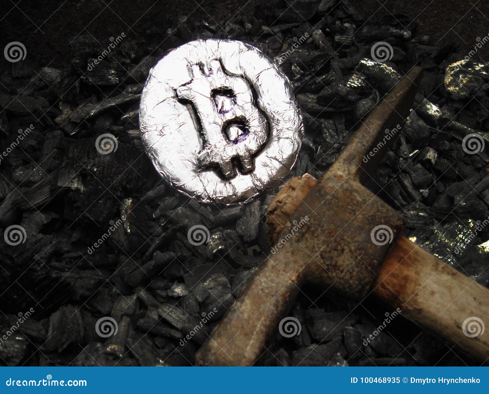 Bitcoin Mining. a Mine with Real Hardware Stock Image Image of crime