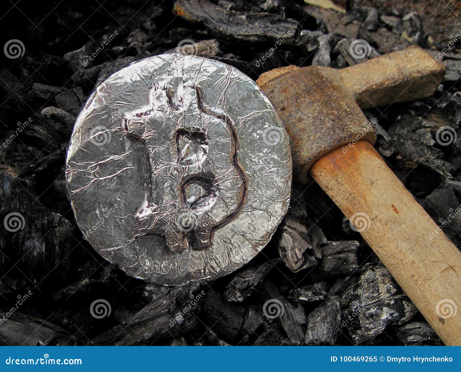 Bitcoin Mining. a Mine with Real Hardware Stock Image Image of