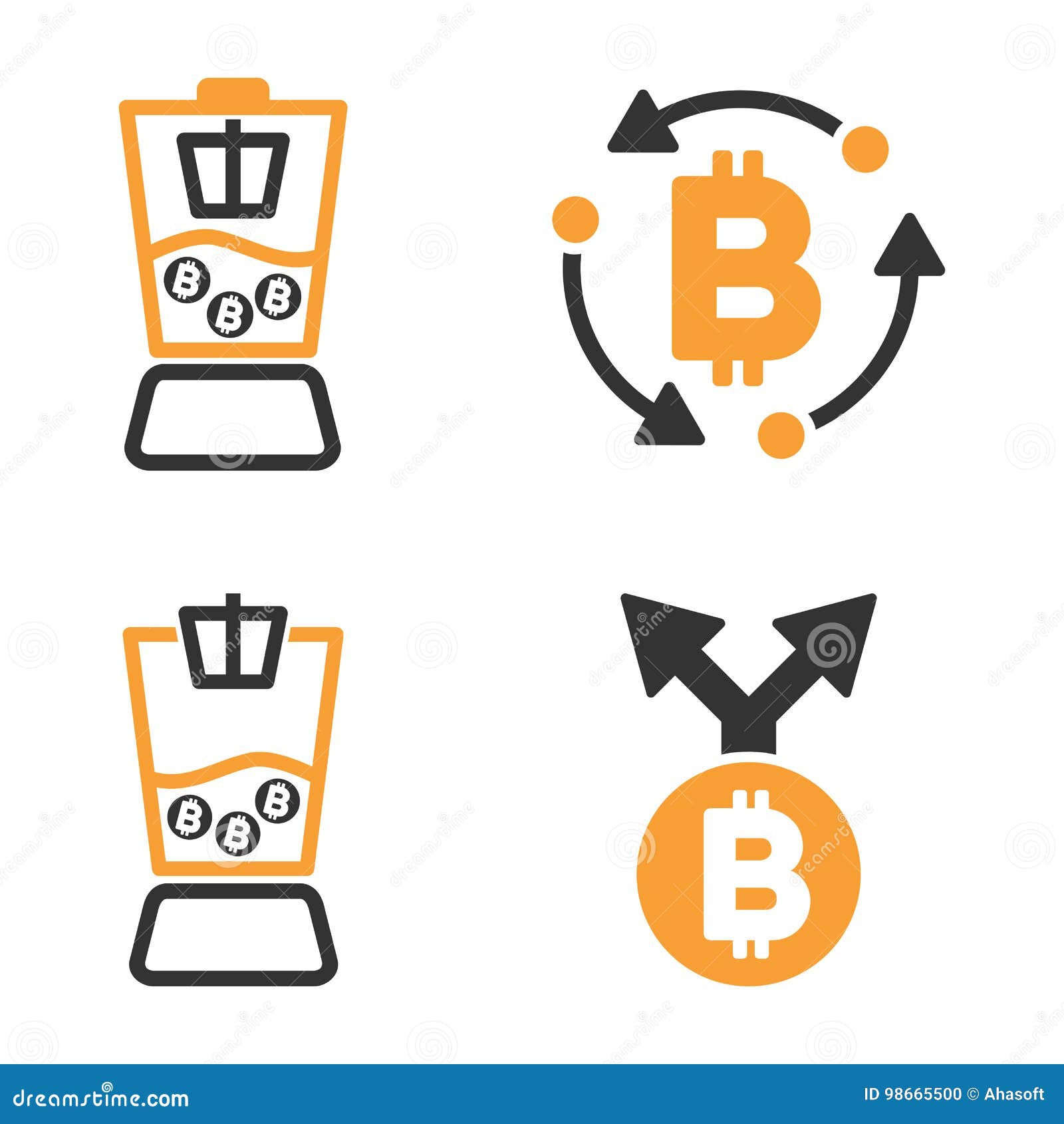 bitcoin mixer  icon set