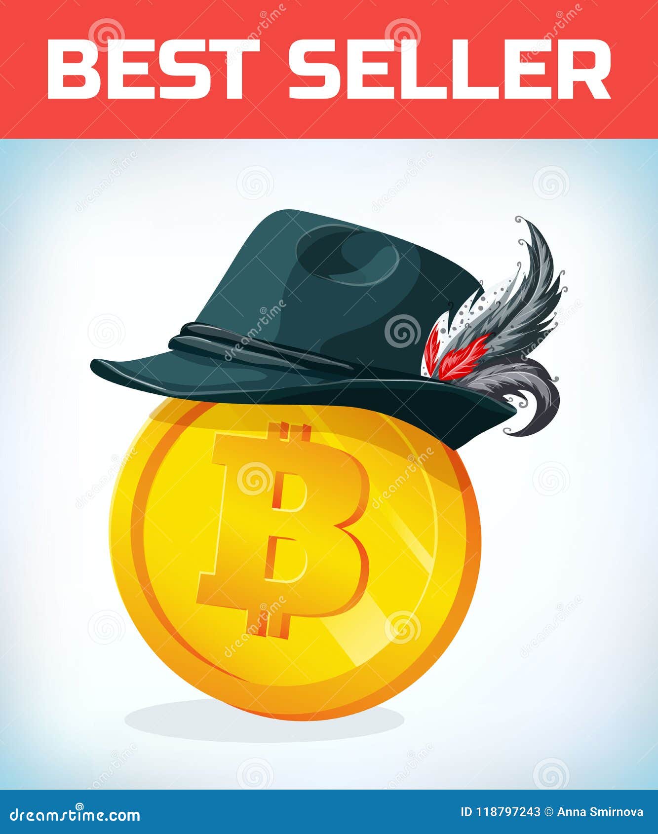 Bitcoin In National German Hat. Bitcoin. Digital Currency ...