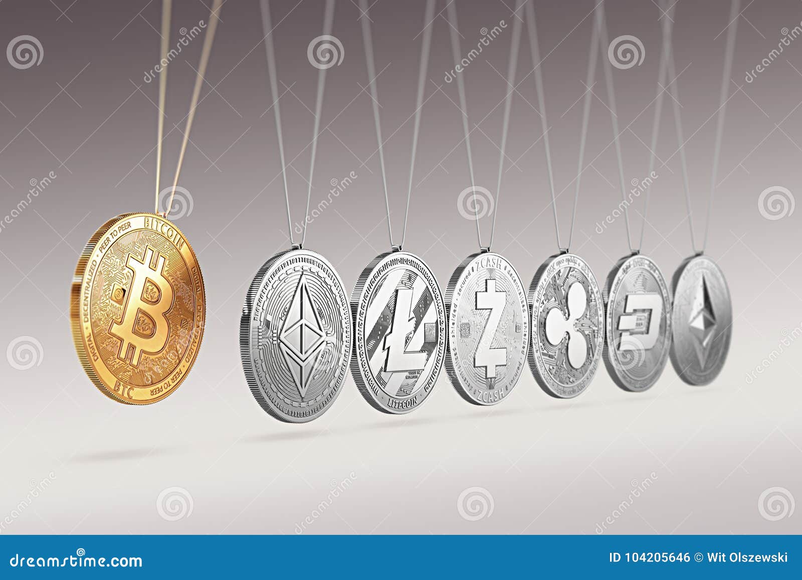 Bitcoin on Newton`s Cradle Boosts and Accelerates Other Cryptocurrencies  and Back and Forth. Cryptocurrencies Boosting Prices One Editorial Photo -  Illustration of ether, bitcoin: 104205646