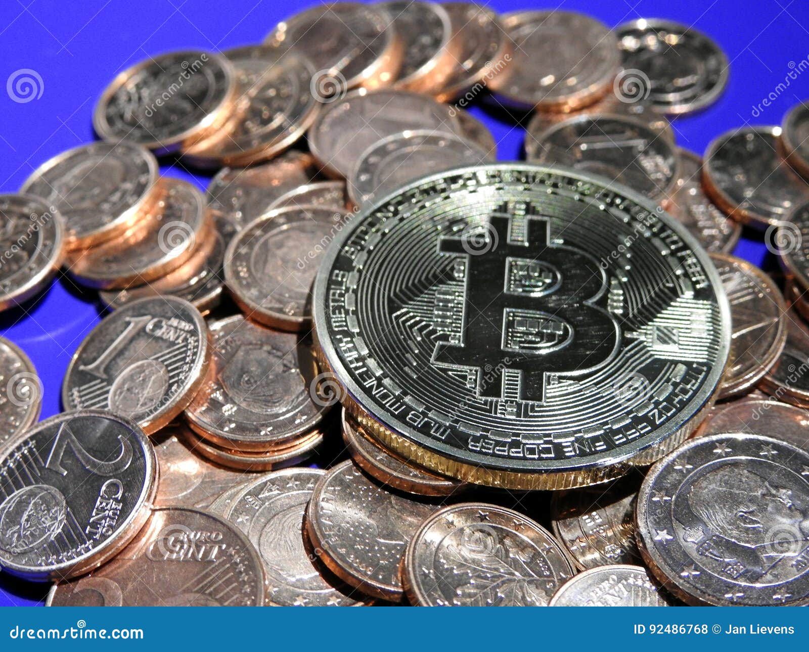 Bitcoin Pile Euro Cents Stock Photos - Free & Royalty-Free Stock Photos  from Dreamstime