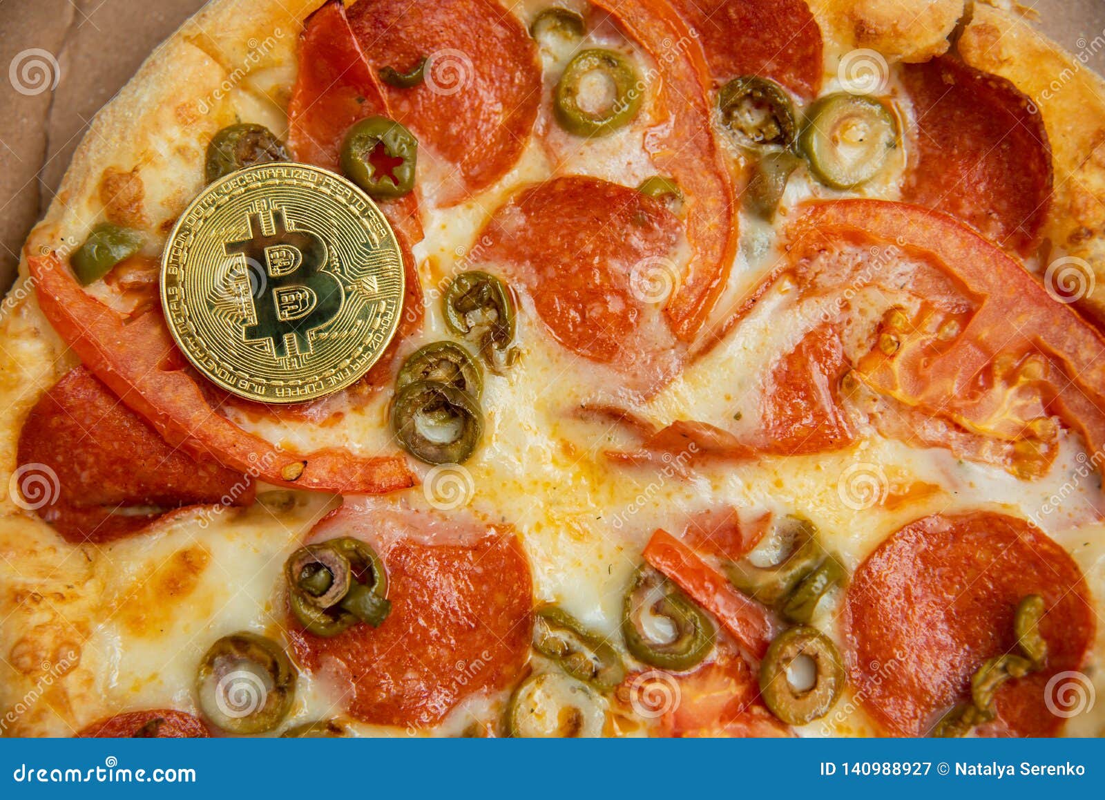 Bitcoin Pizza Day 22 May. Cryptocommunity Holiday. Concept Of Buying Pizza With Bitcoin Stock ...