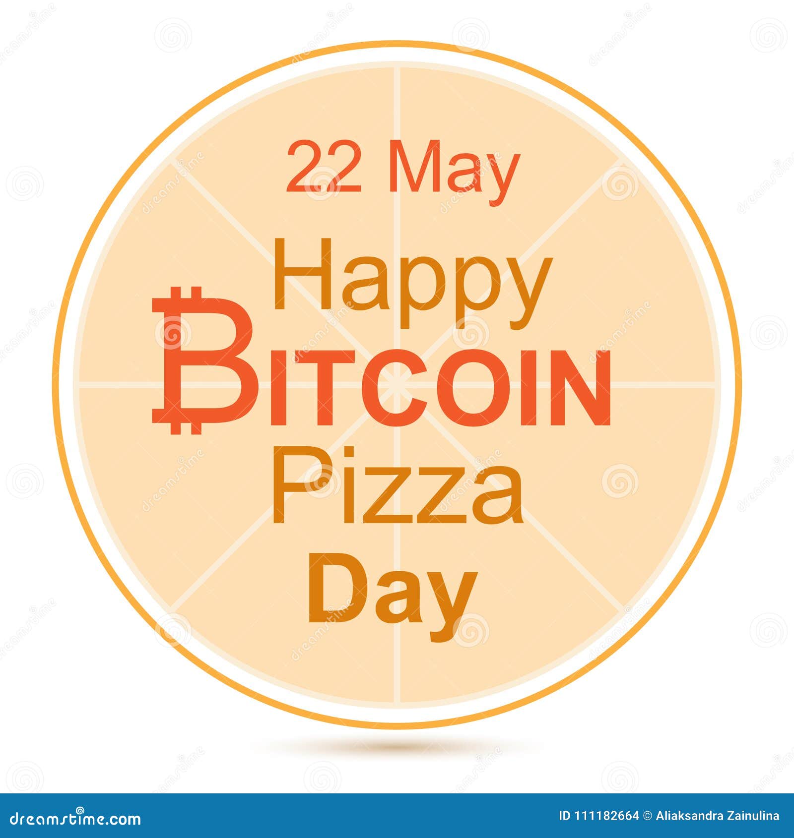 Bitcoin Pizza day stock vector. Illustration of design - 111182664