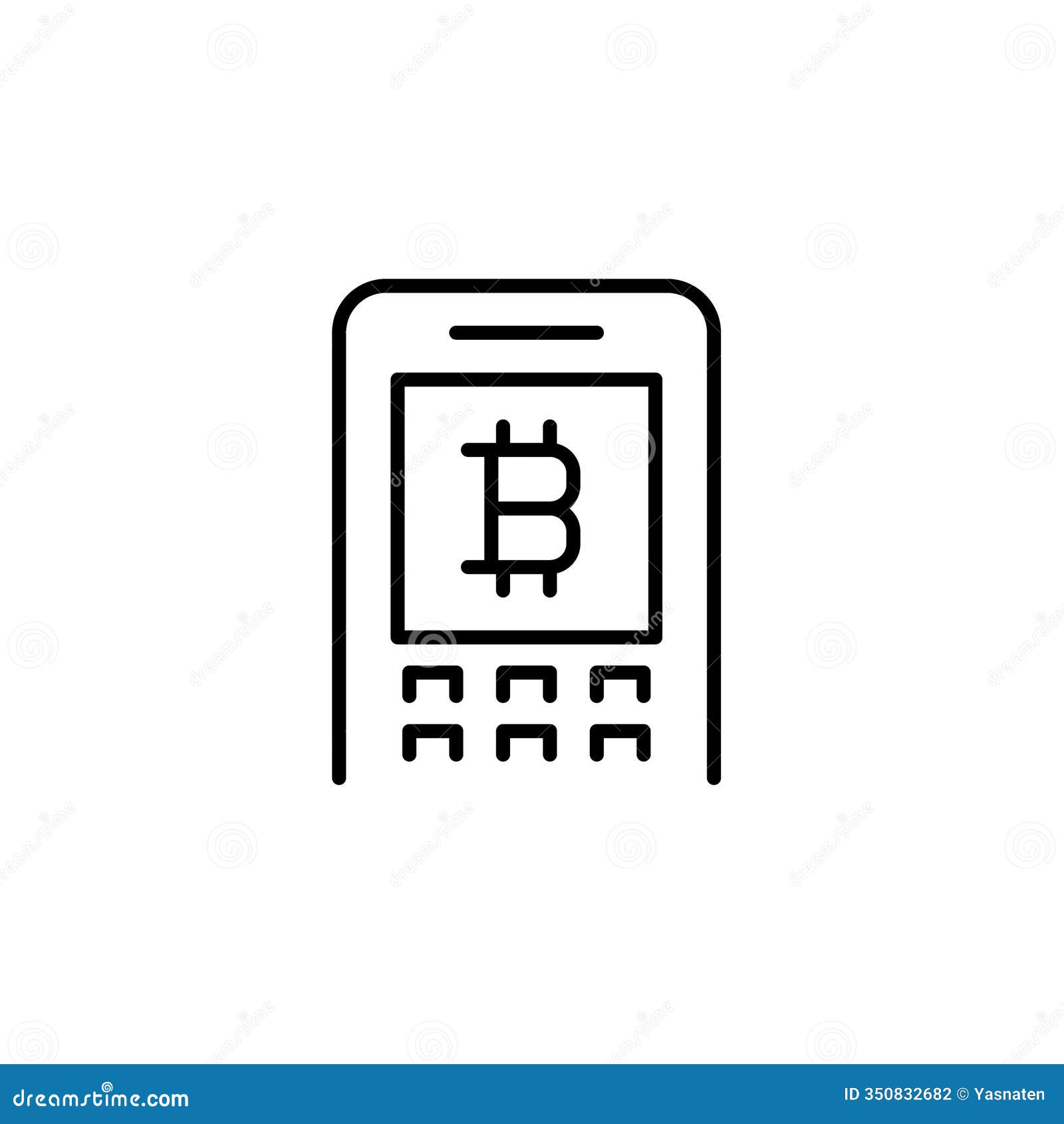 Bitcoin Powered RFID Payment Terminal, Crypto Wallet. Pixel Perfect Vector  Icon Stock Vector - Illustration of exchanging, chart: 350832682