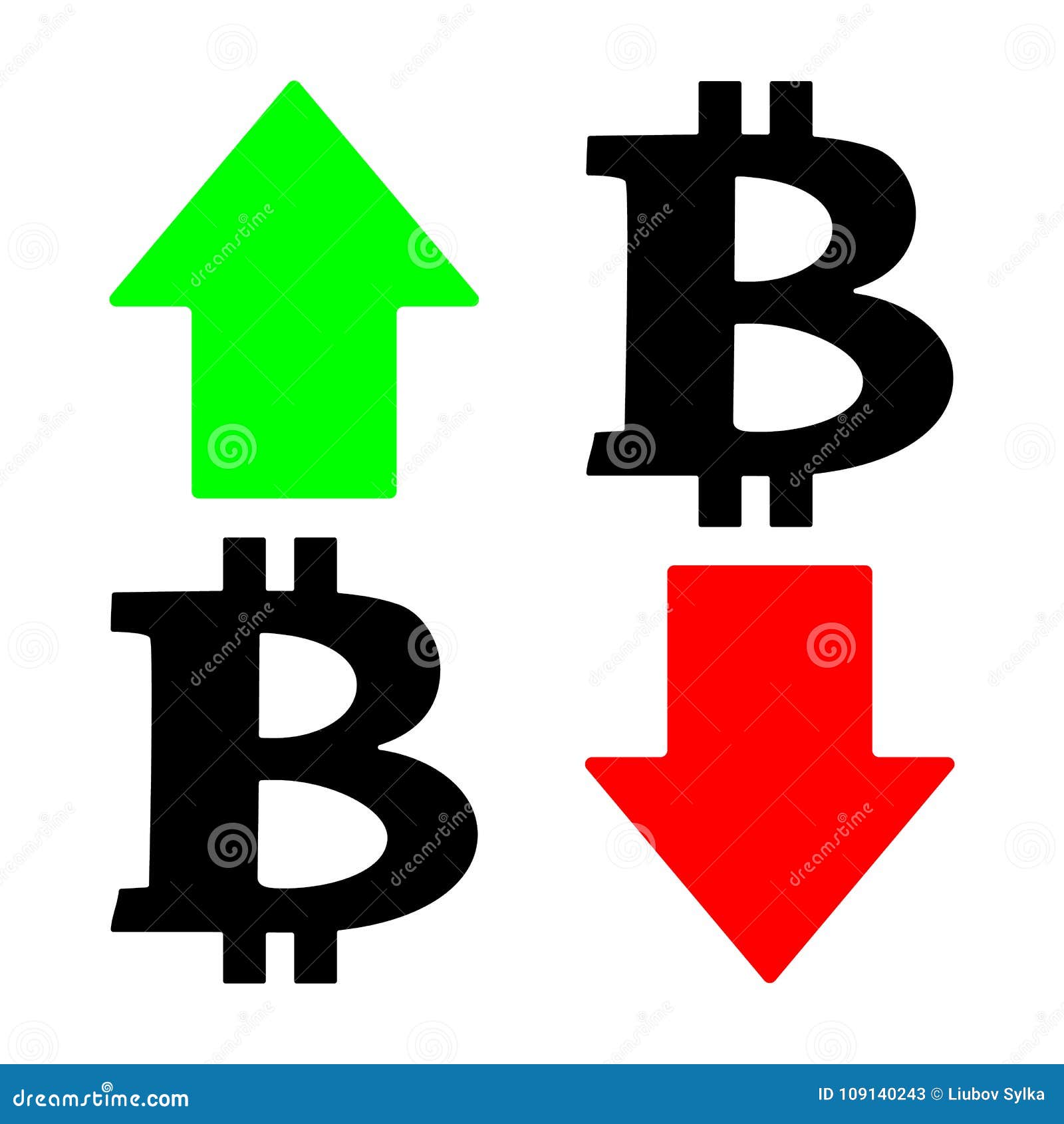 Bitcoin Rate And Falling Icon With Down Arrow Exchange Indicating - 