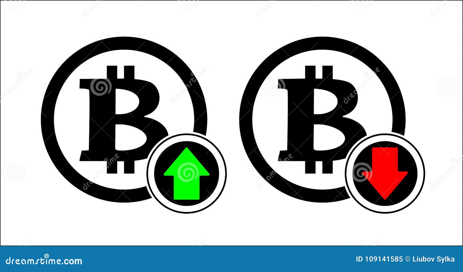 Bitcoin Rate And Falling Icon With Down Arrow Exchange Indicating - 
