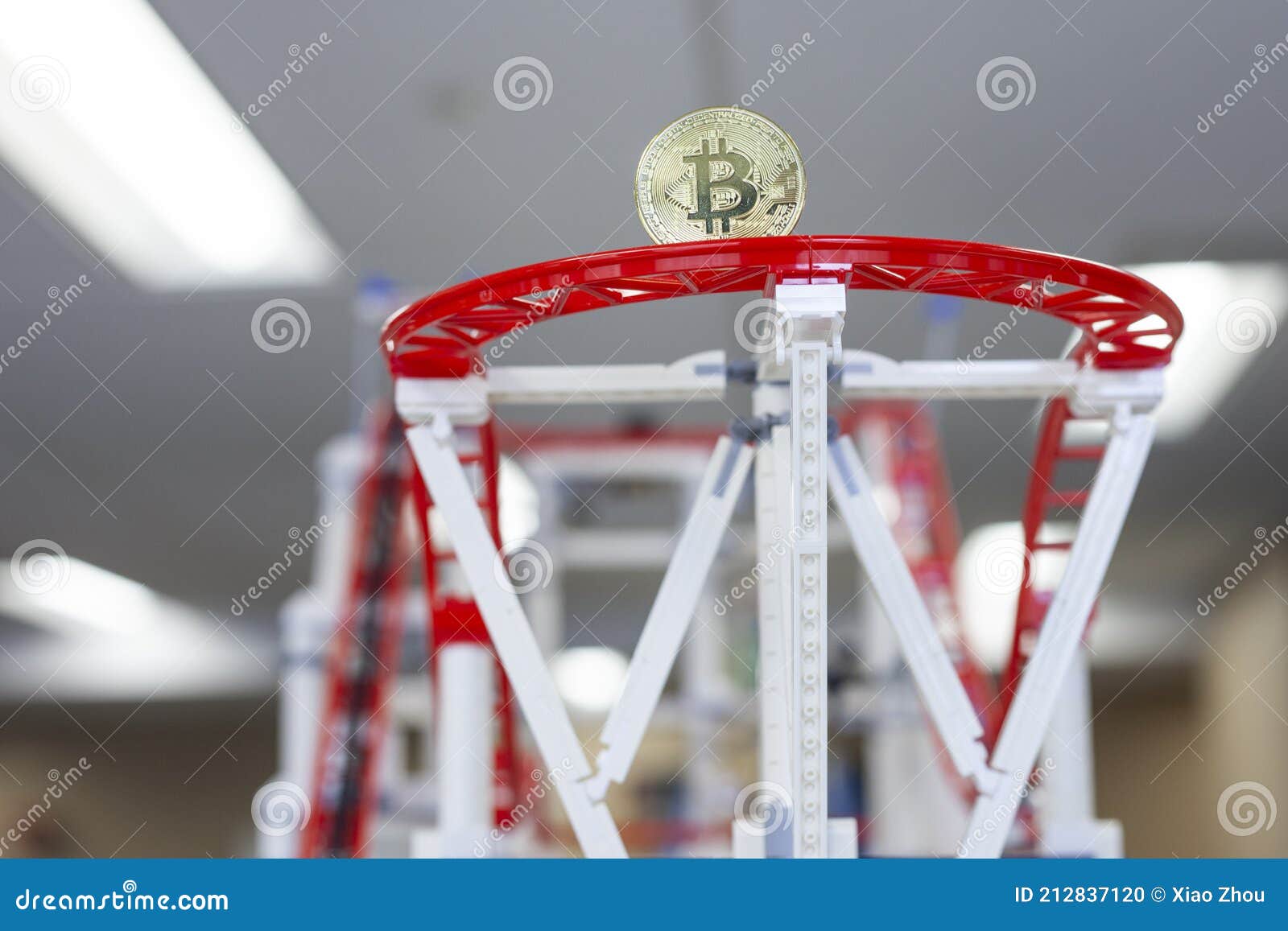 Bitcoin on Roller Coaster Trail Stock Photo - Image of investment, invest:  212837120