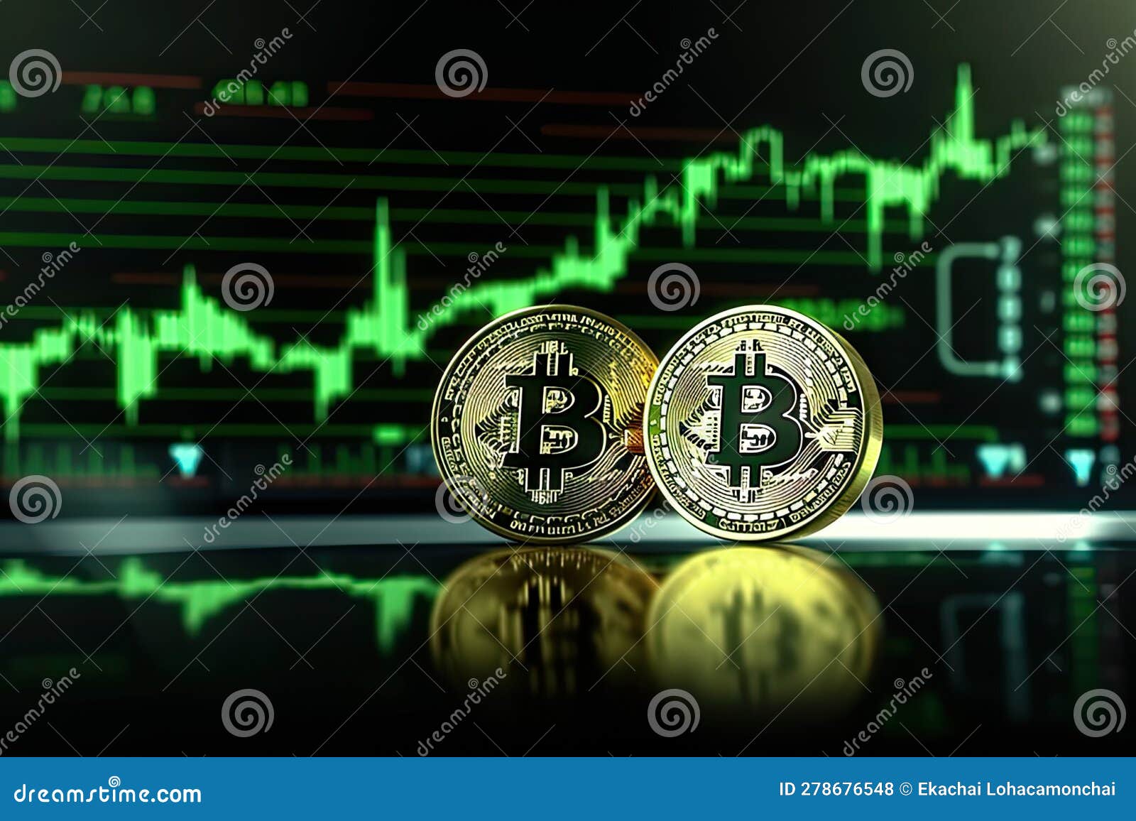 Bitcoin S Crypto Exploring the Green Graph on Computer Screen for Currency  Trading, Created with Generative AI Stock Illustration - Illustration of  graph, technology: 278676548