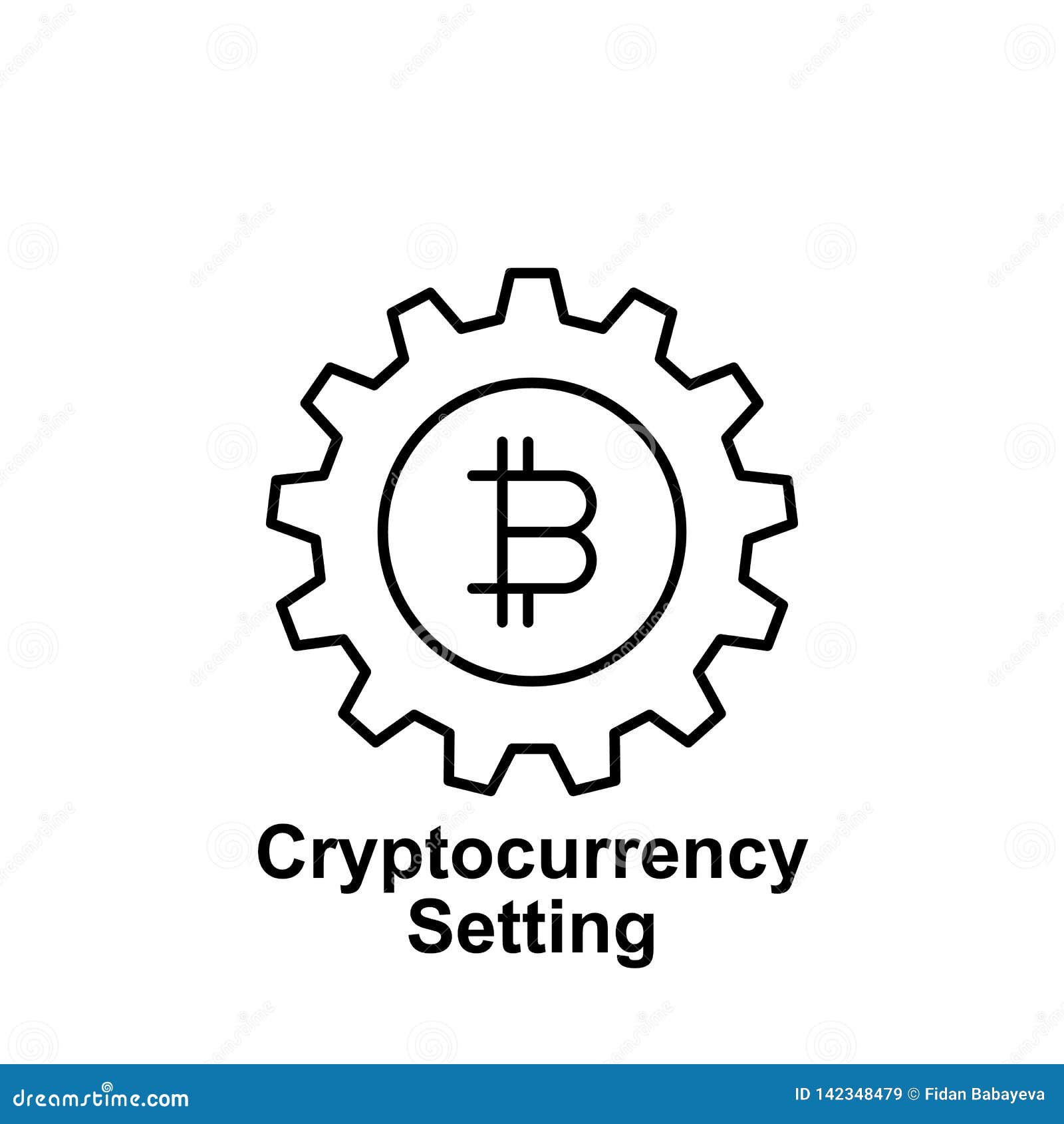 bitcoin setting outline icon.  of bitcoin  icons. signs and s can be used for web, logo, mobile app, ui,