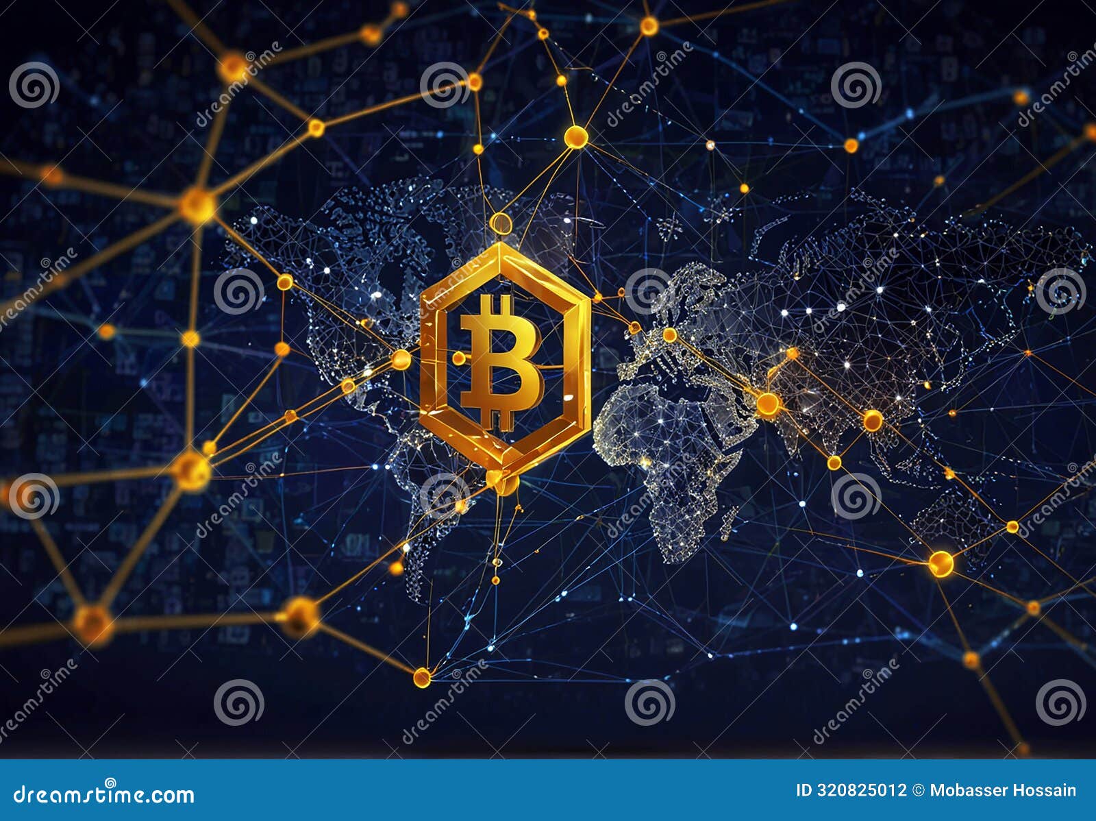 Bitcoins Background Design on the Earth Conection Stock Illustration -  Illustration of futuristic, protect: 320825012