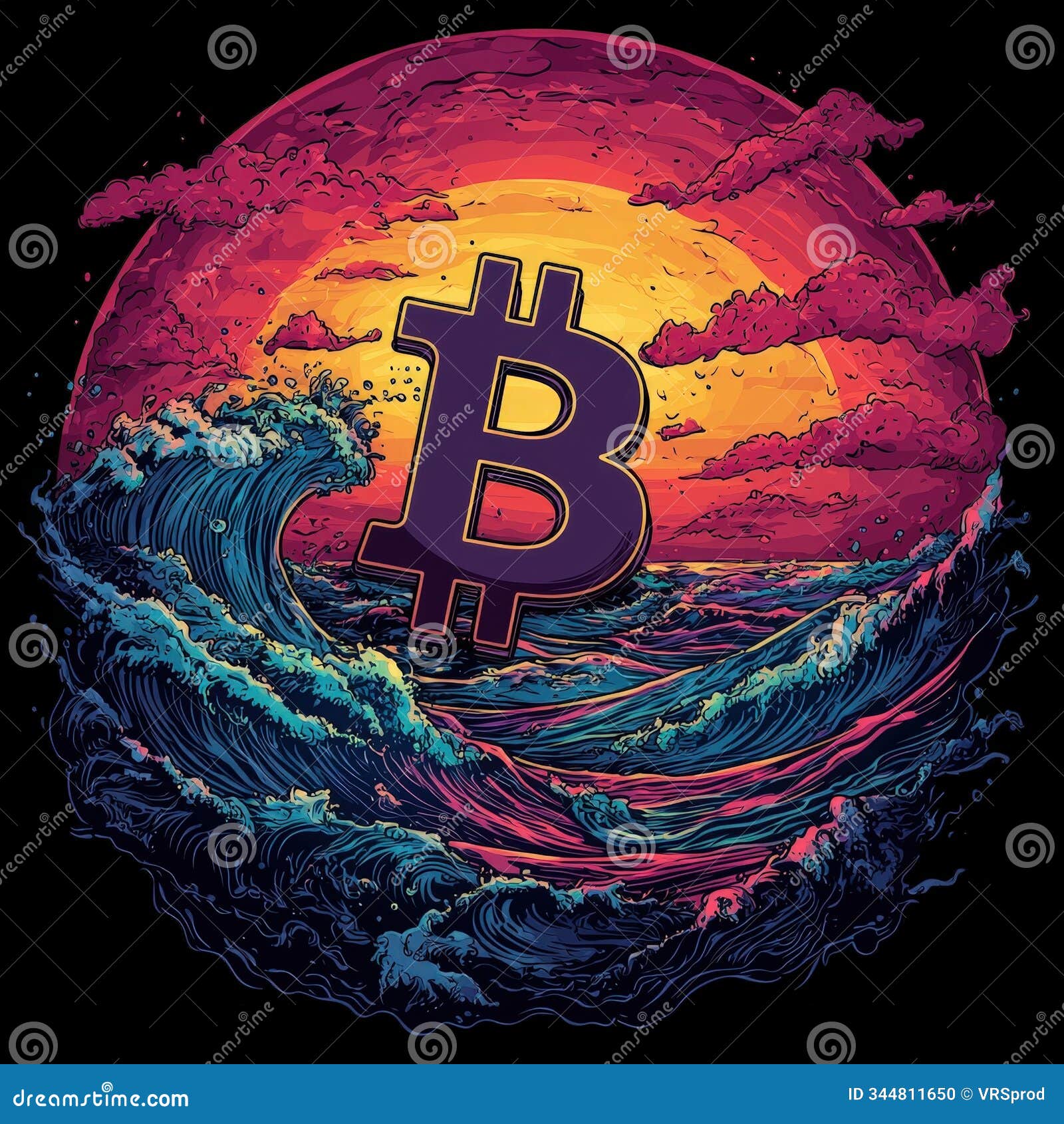 Bitcoin Floating Ocean Water Sunset Stock Photos - Free & Royalty-Free  Stock Photos from Dreamstime