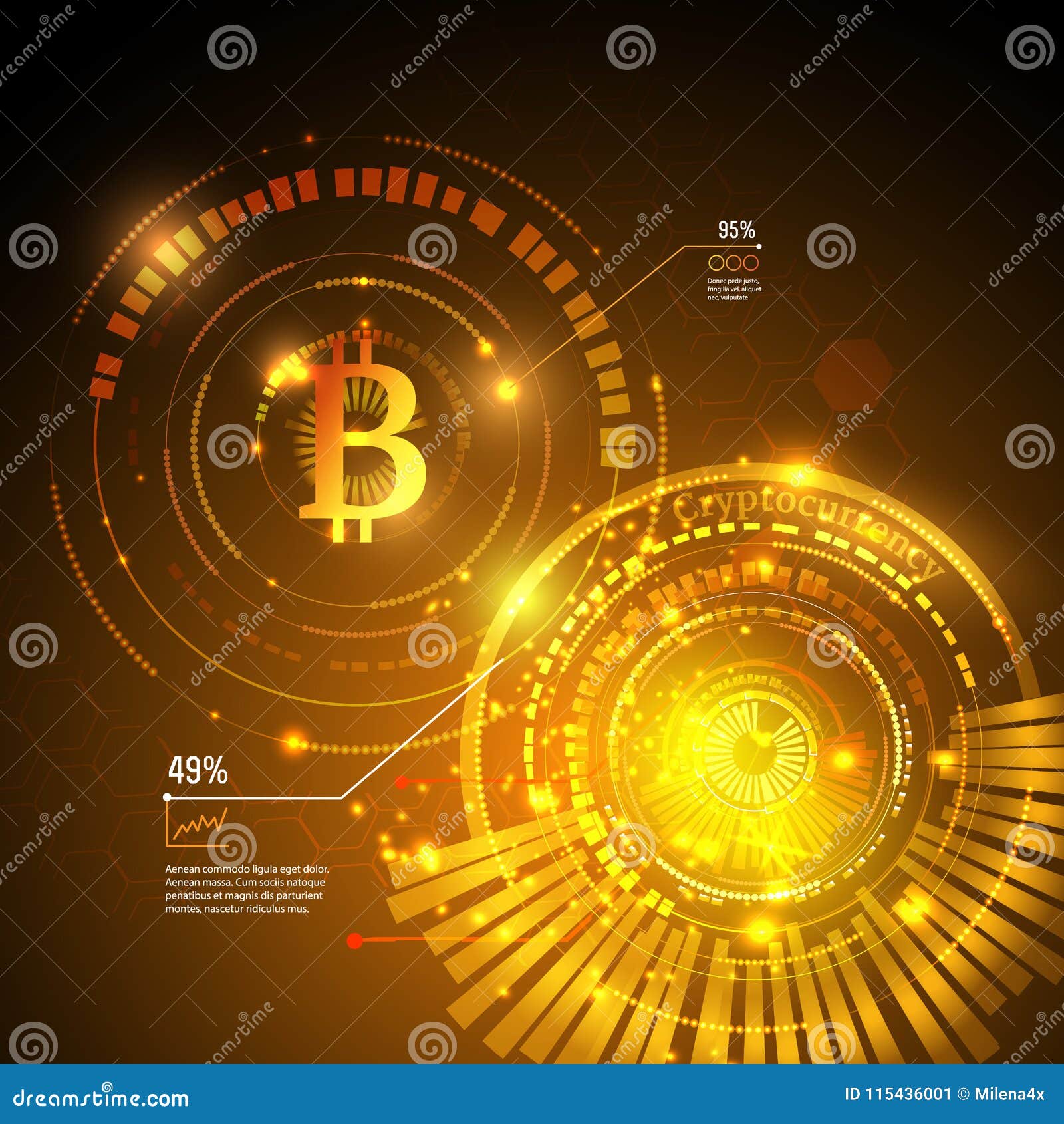 Bitcoin Symbol Och Prisdiagram Cryptocurrency Begrepp ...