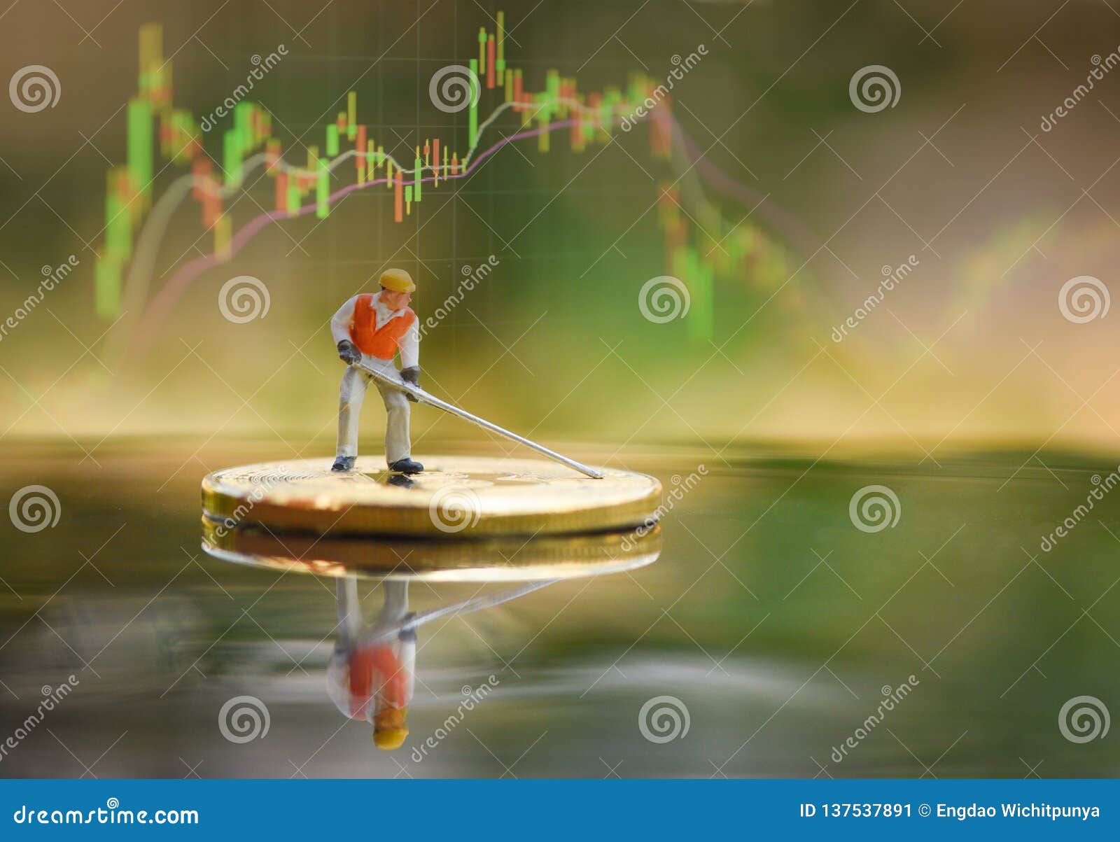 Bitcoin Trading Market Data Chart Fo!   rex Graph Board With Figurines - 