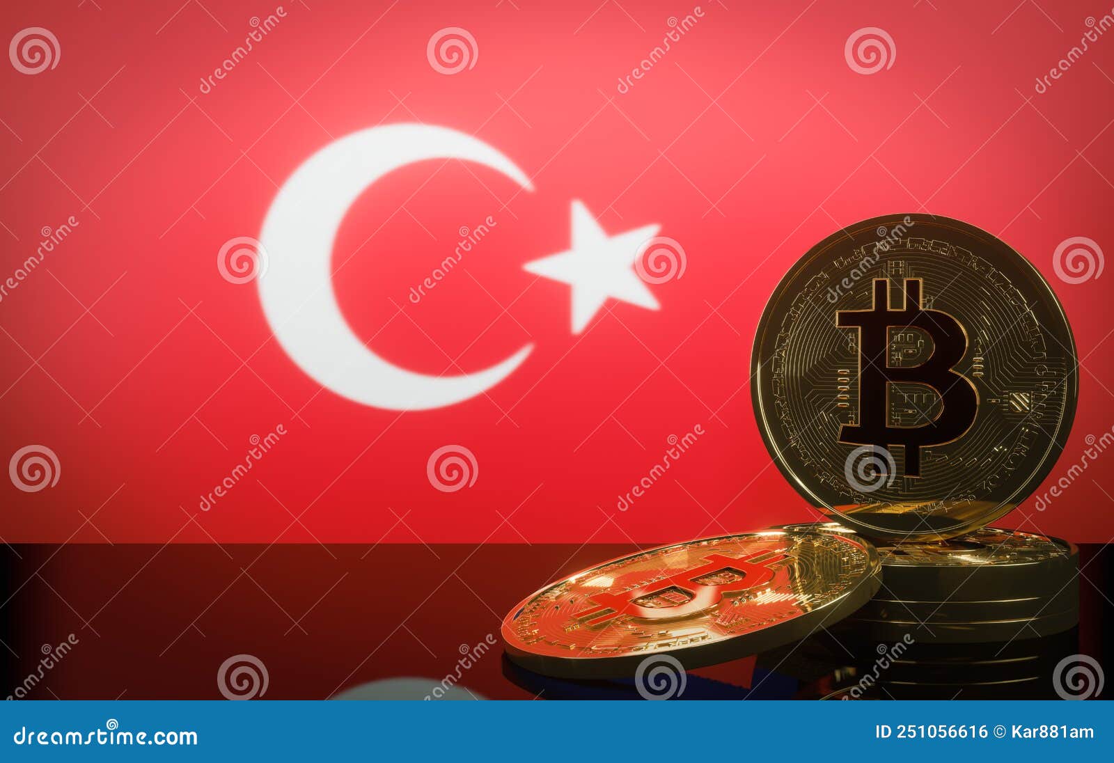 Bitcoin in Turkey, Crisis Bitcoin and Crypto , Coins Bitcoin and Flag  Turkey, 3D Work and 3D Image Stock Photo - Image of cryptography, finance:  251056616